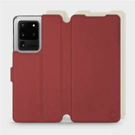 Phone Case Samsung Galaxy S20 Ultra - Design Dark Red with Platinum