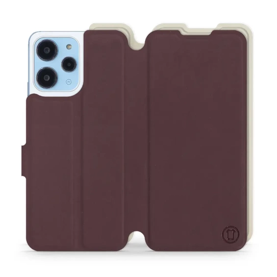 Phone Case Xiaomi Redmi 12 - Design Burgundy with Platinum