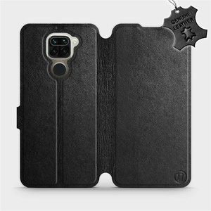 Phone Case Xiaomi Redmi Note 9 - Design Black Leather