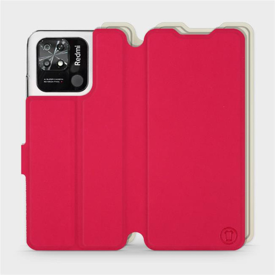 Hülle für Xiaomi Redmi 10C - Farbe Rot mit Platin