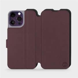 Phone Case Apple iPhone 14 Pro Max - Design Burgundy with Black
