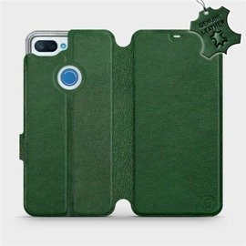 Etui ze skóry naturalnej do Xiaomi Mi 8 Lite - wzór Green Leather