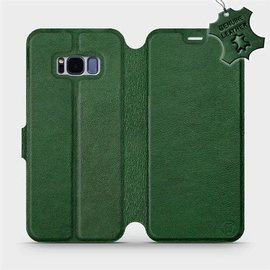 Etui ze skóry naturalnej do Samsung Galaxy S8 - wzór Green Leather