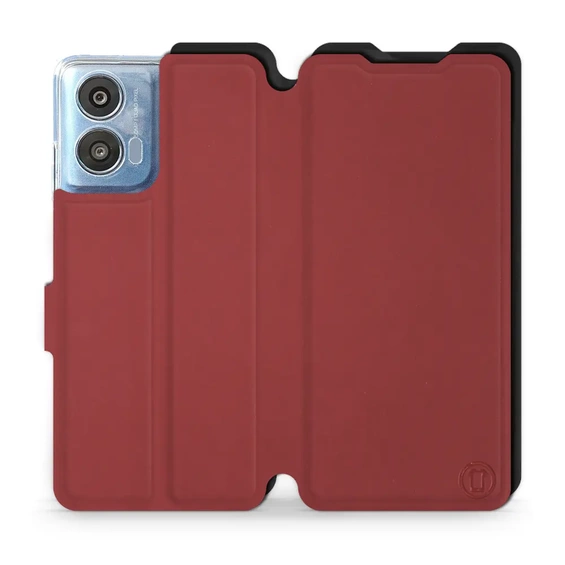 Phone Case Motorola Moto G04 - Design Dark Red with Black