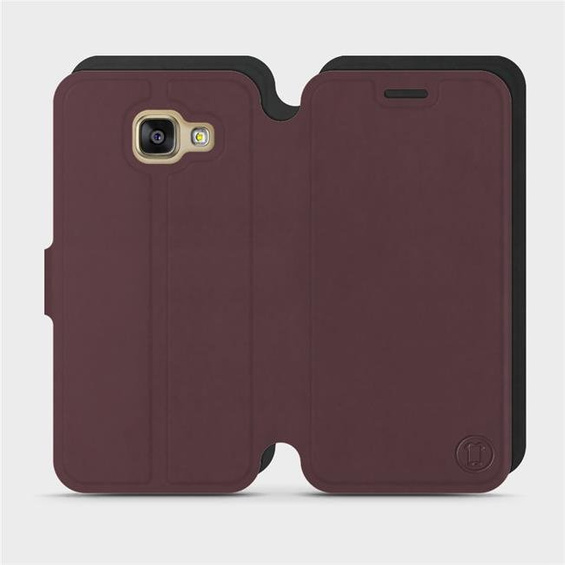 Hülle für Samsung Galaxy A3 2016 - Farbe Burgund mit Schwarz