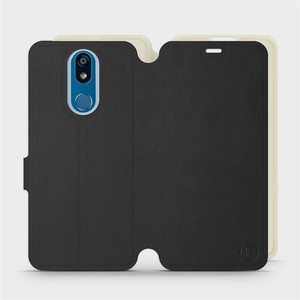 Hülle für LG K40 - Farbe Schwarz mit Platin