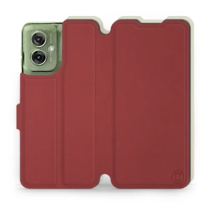 Phone Case Motorola Moto G55 5G - Design Dark Red with Platinum