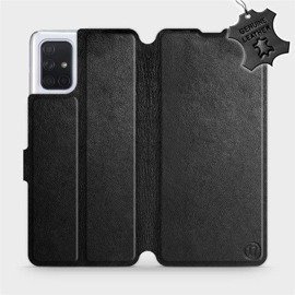 Phone Case Samsung Galaxy A71 - Design Black Leather