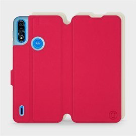 Phone Case Motorola Moto E7i Power - Design Red with Platinum
