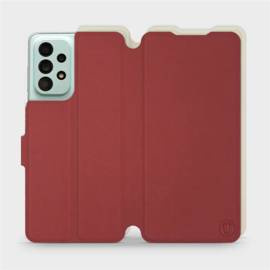 Phone Case Samsung Galaxy A33 5G - Design Dark Red with Platinum