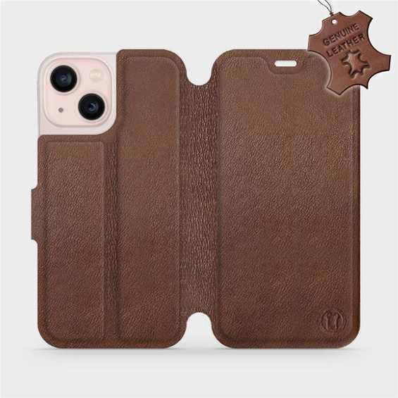 Phone Case Apple iPhone 13 mini - Design Brown Leather