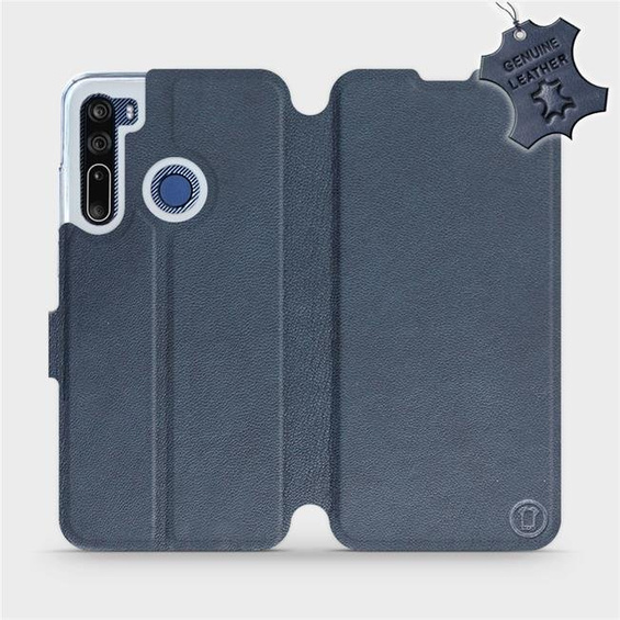 Phone Case HTC Desire 20 Pro - Design Blue Leather