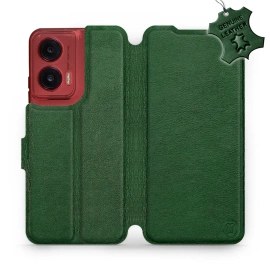 Phone Case Motorola Moto G35 5G - Design Green Leather