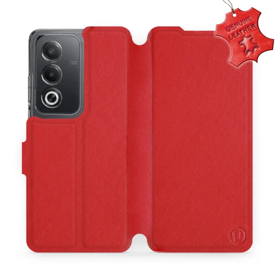 Phone Case OPPO A80 5G - Design Red Leather