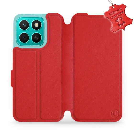 Phone Case Huawei Honor X8c - Design Red Leather