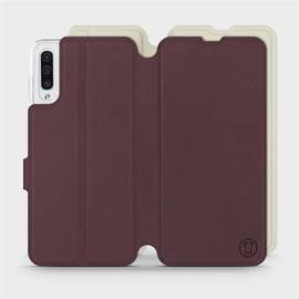 Phone Case Samsung Galaxy A50 - Design Burgundy with Platinum