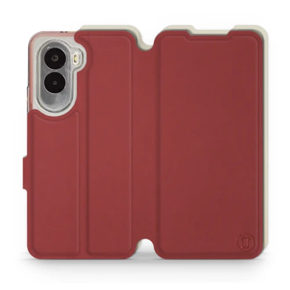 Hülle für Xiaomi POCO M7 - Farbe Dunkelrot mit Platin