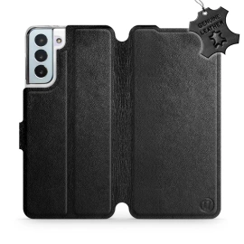 Phone Case Samsung Galaxy S21 Plus - Design Black Leather