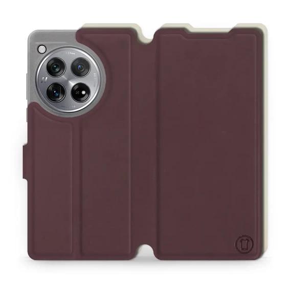 Etui Soft Touch do OnePlus 12R - wzór Matowy burgund z platyną