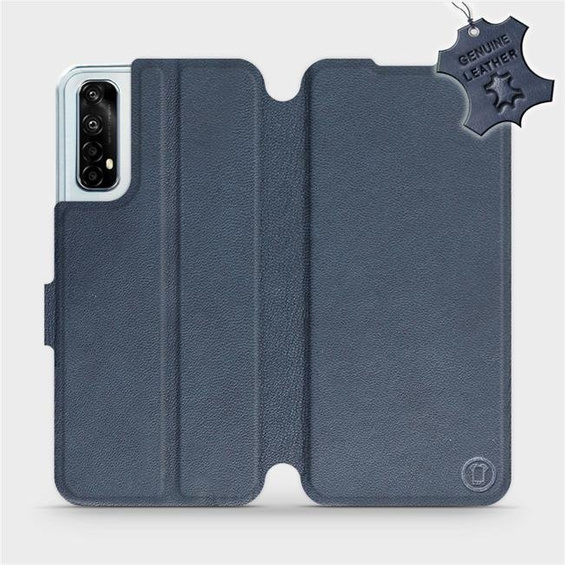 Phone Case Realme 7 - Design Blue Leather