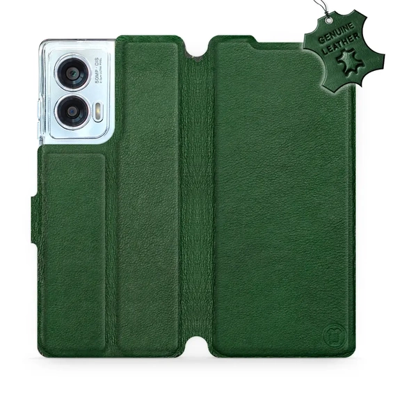 Phone Case Motorola Edge 50 Fusion - Design Green Leather