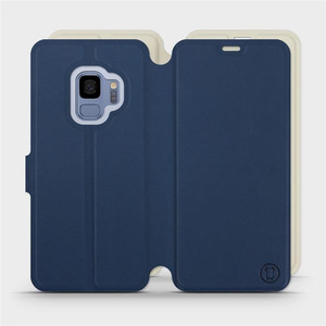 Phone Case Samsung Galaxy S9 - Design Navy with Platinum