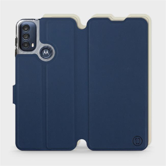 Phone Case Motorola Moto E40 - Design Navy with Platinum