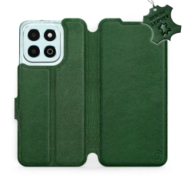 Etui ze skóry naturalnej do Huawei Honor X6b - wzór Green Leather