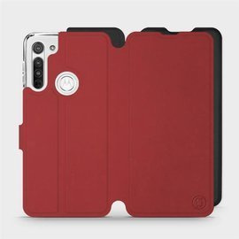 Phone Case Motorola Moto G8 - Design Dark Red with Black