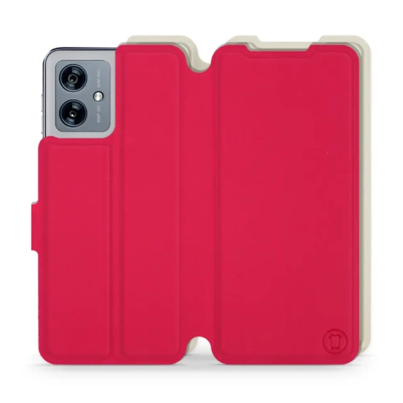 Phone Case Motorola Moto G54 5G - Design Red with Platinum