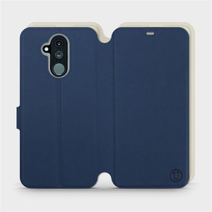 Hülle für Huawei Mate 20 Lite - Farbe Marineblau mit Platin