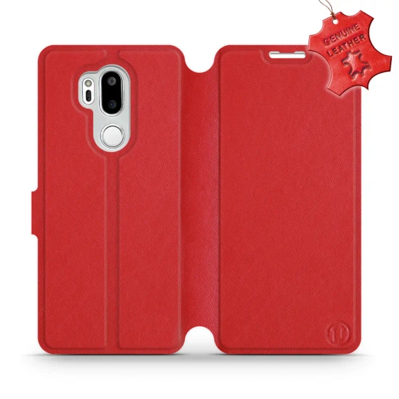 Phone Case LG G7 ThinQ - Design Red Leather