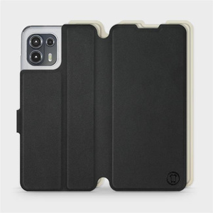 Phone Case Motorola Edge 20 Lite - Design Black with Platinum