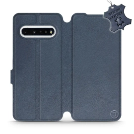 Phone Case LG V60 ThinQ 5G - Design Blue Leather