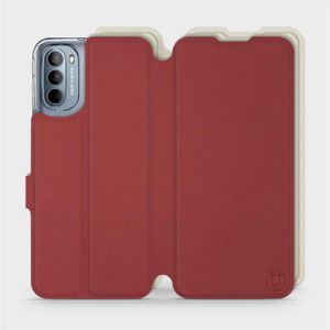 Phone Case Motorola Moto G31 - Design Dark Red with Platinum