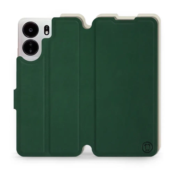 Phone Case Xiaomi POCO C65 - Design Green with Platinum