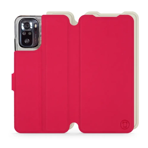 Etui Soft Touch do Xiaomi POCO M5s - wzór Żywa czerwień z platyną