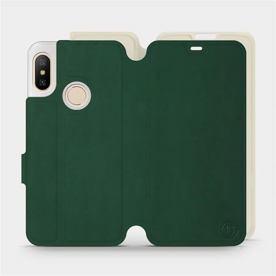 Hülle für Xiaomi Mi A2 Lite - Farbe Grün mit Platin