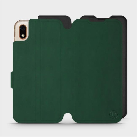 Etui Soft Touch do Huawei Y5 2019 - wzór Miejska zieleń z czernią