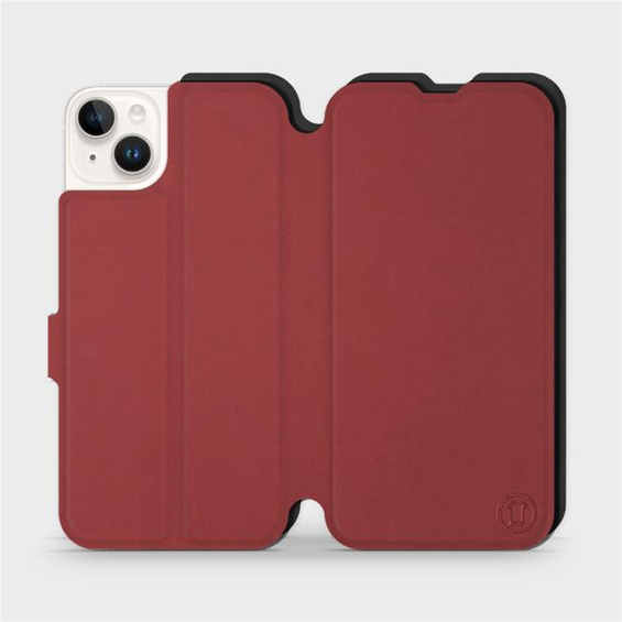 Phone Case Apple iPhone 14 Plus - Design Dark Red with Black