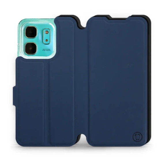 Etui Soft Touch do Infinix HOT 50i - wzór Głęboki granat z czernią