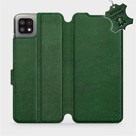 Phone Case Samsung Galaxy A22 5G - Design Green Leather