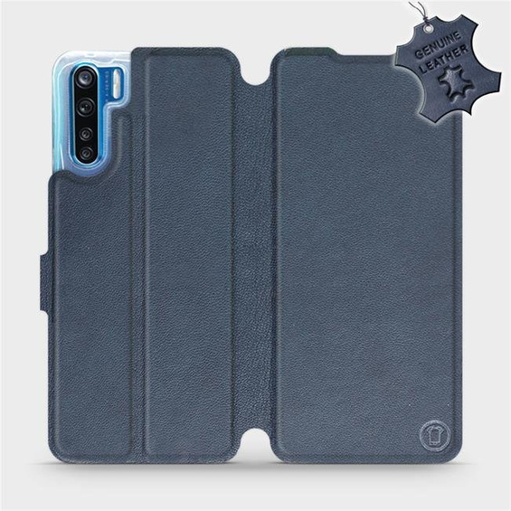 Phone Case OPPO A91 - Design Blue Leather