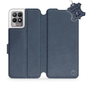 Phone Case Realme 8i - Design Blue Leather