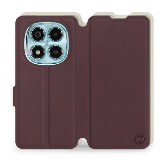 Hülle für Xiaomi Redmi Note 14 Pro 4G - Farbe Burgund mit Platin