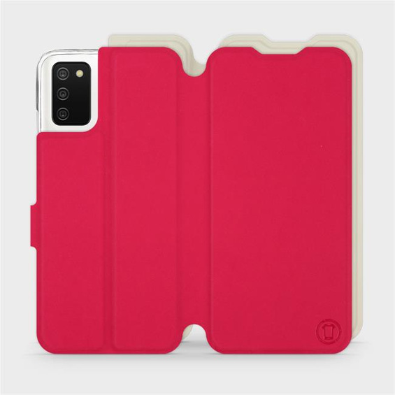 Hülle für Samsung Galaxy A03S - Farbe Rot mit Platin