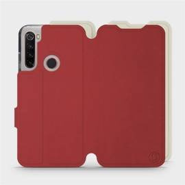 Phone Case Xiaomi Redmi Note 8 2021 - Design Dark Red with Platinum