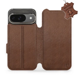 Phone Case Google Pixel 9 - Design Brown Leather