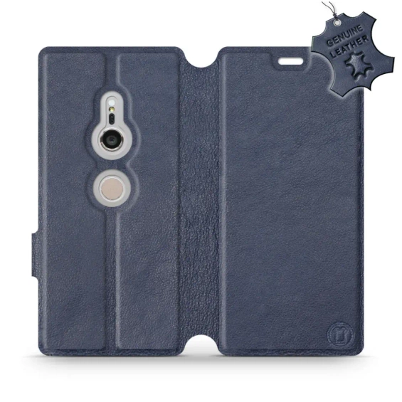 Phone Case Sony Xperia XZ2 - Design Blue Leather