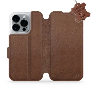 Phone Case Apple iPhone 14 Pro - Design Brown Leather